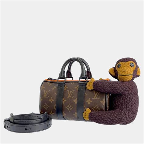 Auth Louis Vuitton Monogram Keepall XS LV Friend Monkey 